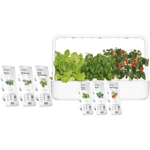 image:imageClick and Grow Bundle Smart Garden 9 White with 18 Plant Pods Starting Kit 3 Basil 3 Tomato 3 Lettuce and 9 More Plant Pods 3 Rosemary 3 Thyme and 3 Wild Strawberry