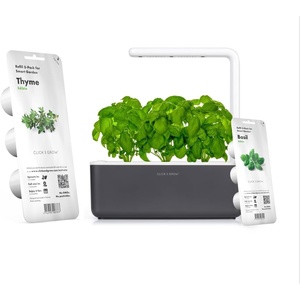 image:imageClick and Grow Smart Garden Grey 3 Basil Pods Included and Thyme Plan Pods 3Pack Bundle