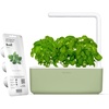 image:imageClick amp Grow Smart Garden 3 Indoor Herb Garden Kit with Grow Light Sage  Easier than a hydroponic growing system Patented Smart Soil Includes 3 basil pods Choose from 50 plant varietiesSage green